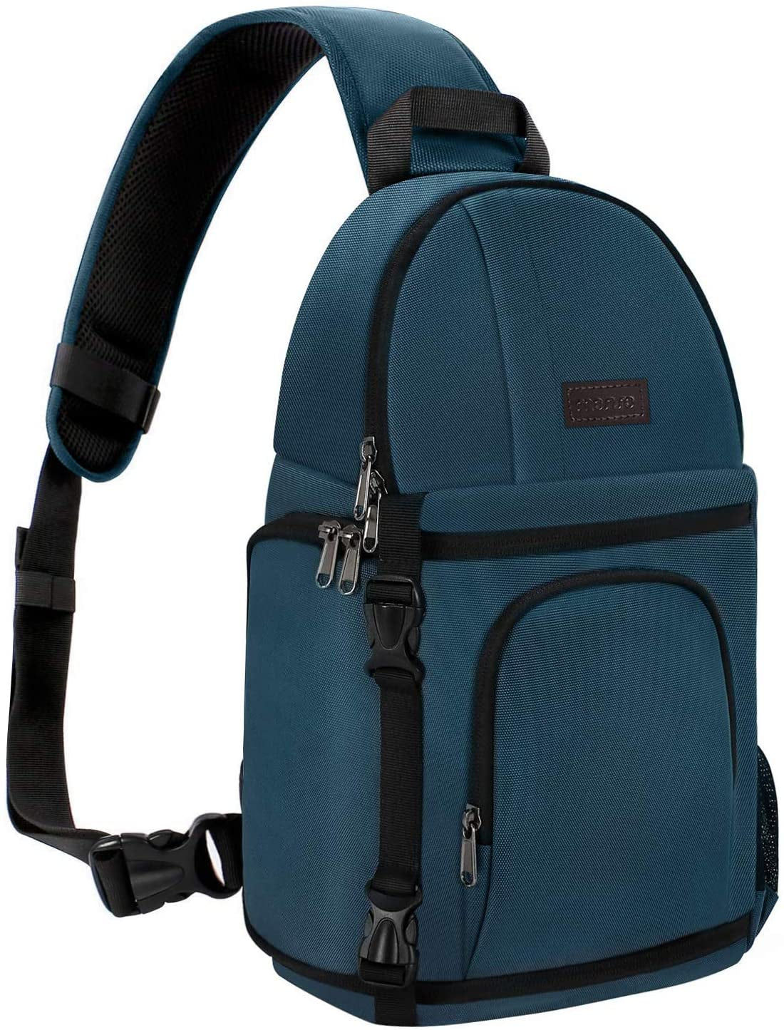 Camera Sling Bag, Dslr/Slr/Mirrorless Camera Case Shockproof Photography Camera Backpack with Tripod Holder & Removable Modular Inserts Compatible with Canon/Nikon/Sony/Fuji, Deep Teal